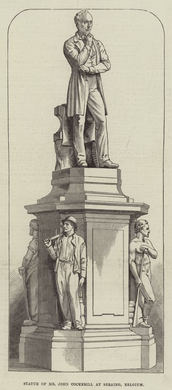 Standbeeld van de heer John Cockerill in Seraing, België door English School