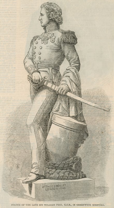 Standbeeld van wijlen Sir William Peel door English School