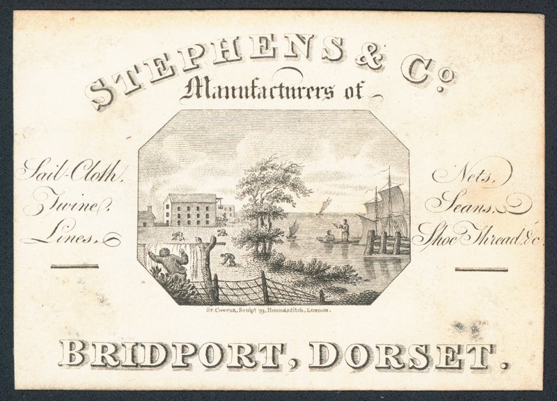 Stephens & Co, fabrikanten van zeildoek, netten, touw, lijnen en schoendraad door English School