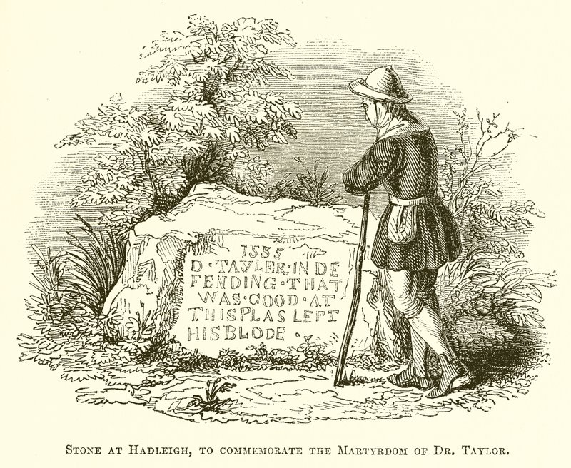 Steen in Hadleigh, ter herdenking van het martelaarschap van Dr. Taylor door English School