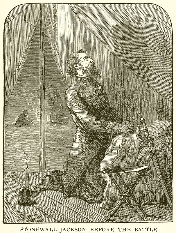 Stonewall Jackson voor de slag door English School