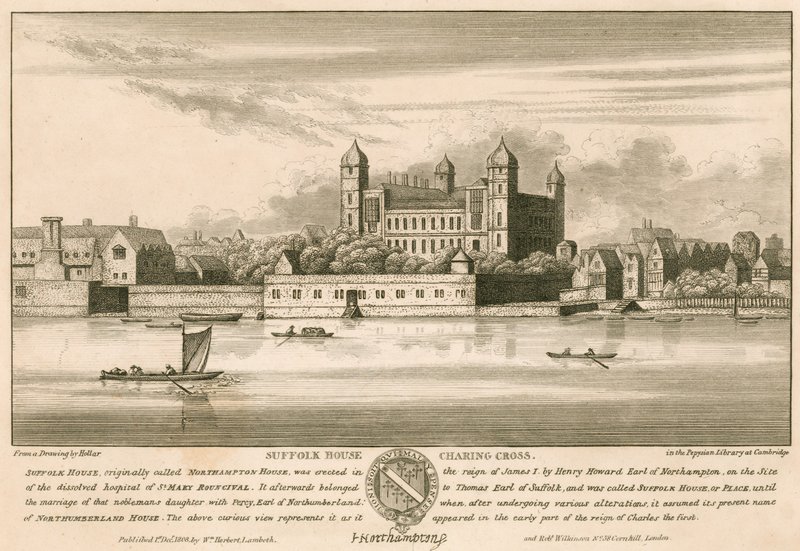 Suffolk House (later Northampton House en Northumberland House), Charing Cross, Londen door English School
