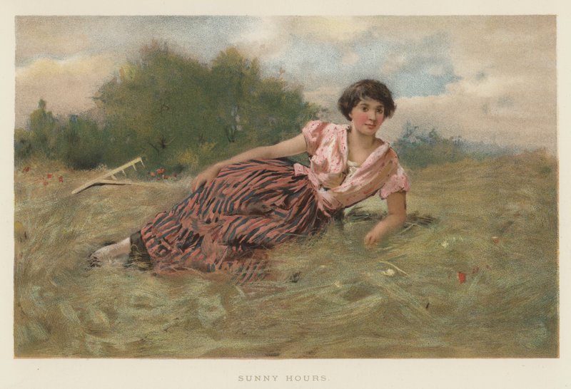 Zonnige uren (chromolitho) door English School