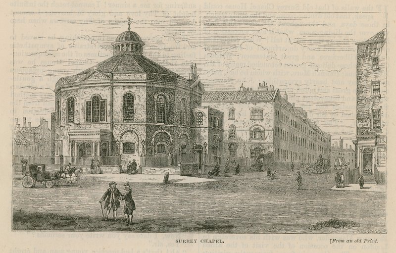 Surrey Chapel, Blackfriars Road, Southwark (Rowland Hills Chapel) door English School