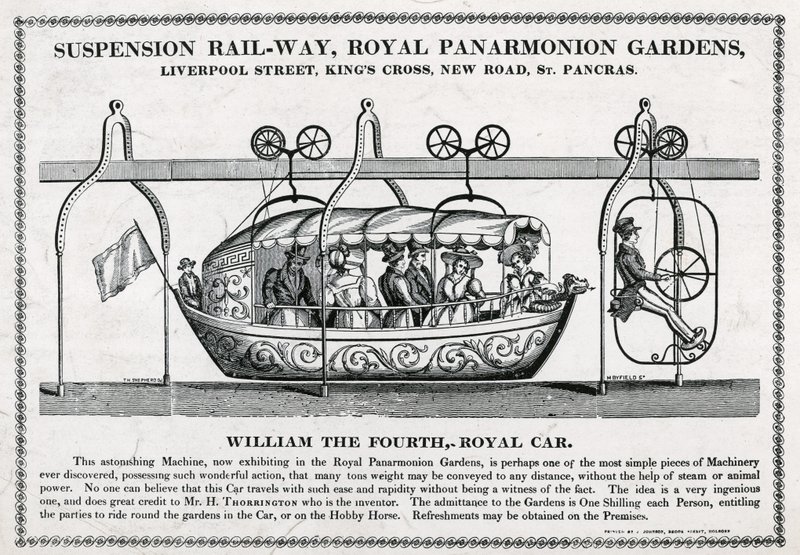Hangende spoorweg, Royal Panarmonion Gardens door English School