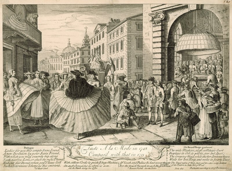 Smaak à la mode in 1748 vergeleken met die in 1711 door English School