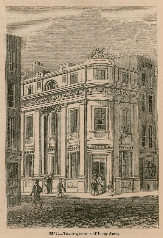 Taverne, hoek van Long Acre, Londen door English School