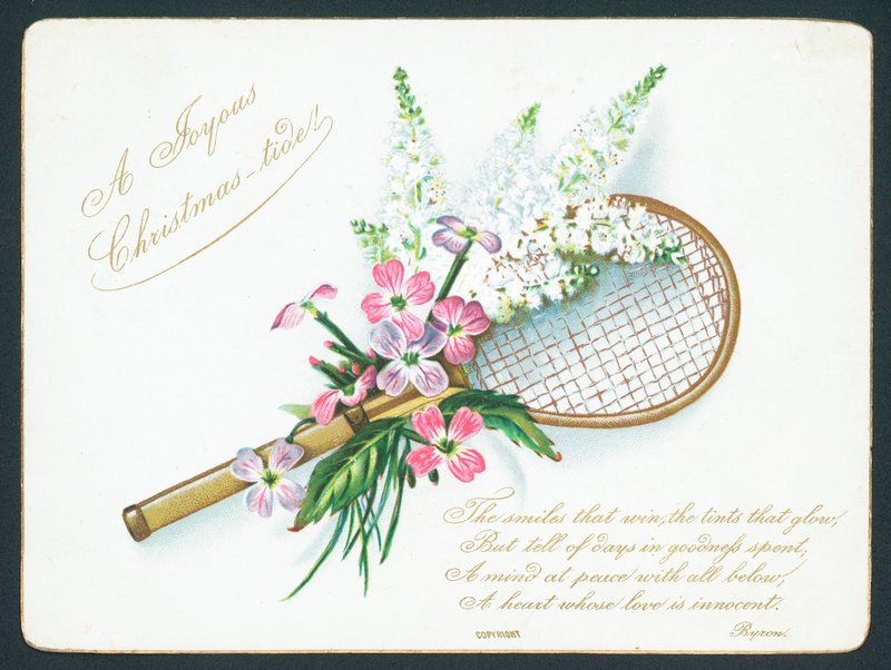 Tennisracket en Bloemen door English School