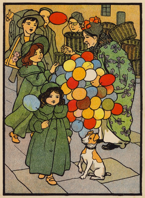 De luchtballonvrouw door English School