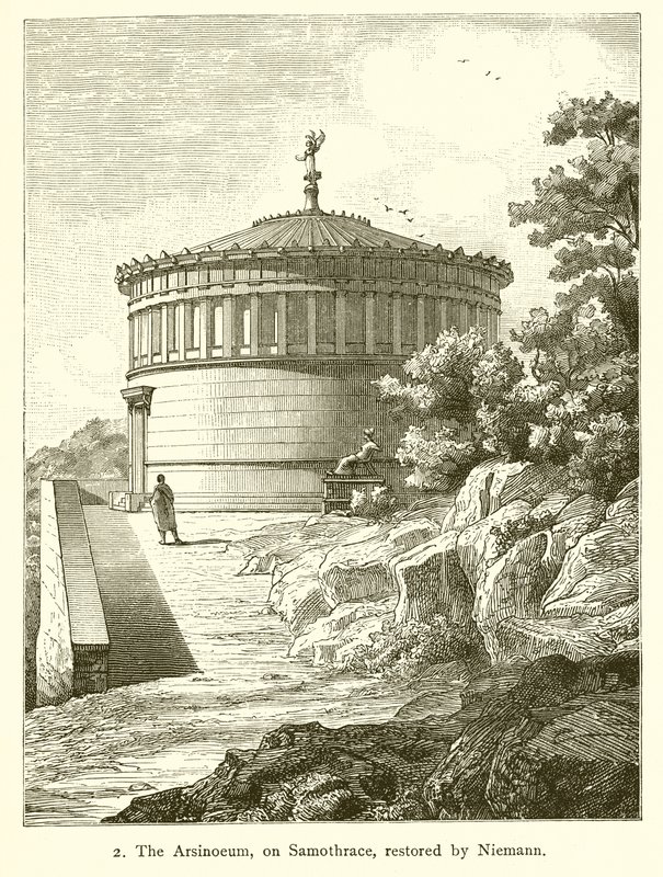 Het Arsinoeum, op Samothrace, gerestaureerd door Nietmann door English School