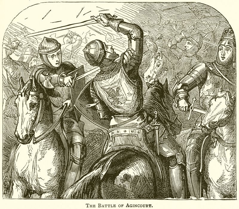 De Slag bij Agincourt door English School