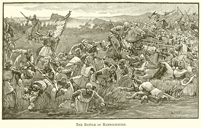 De slag bij Bannockburn door English School