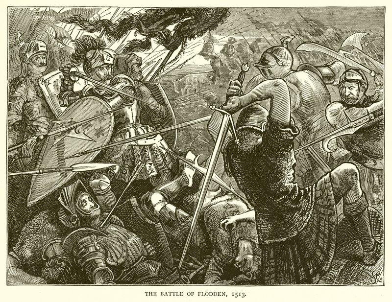 De slag bij Flodden, 1513 door English School
