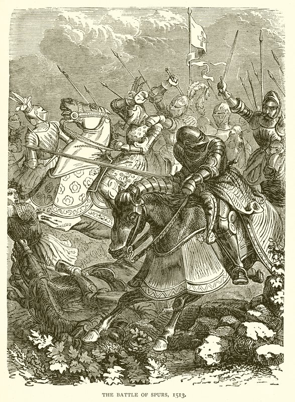 De Slag bij Spurs, 1513 door English School