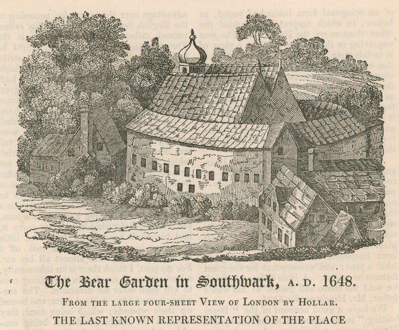 De Bear Garden in Southwark, AD 1648 door English School