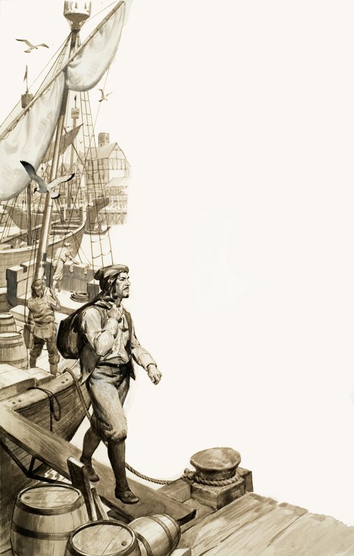 De Zwarte Dood, gebracht door een Franse matroos naar een Britse haven door English School