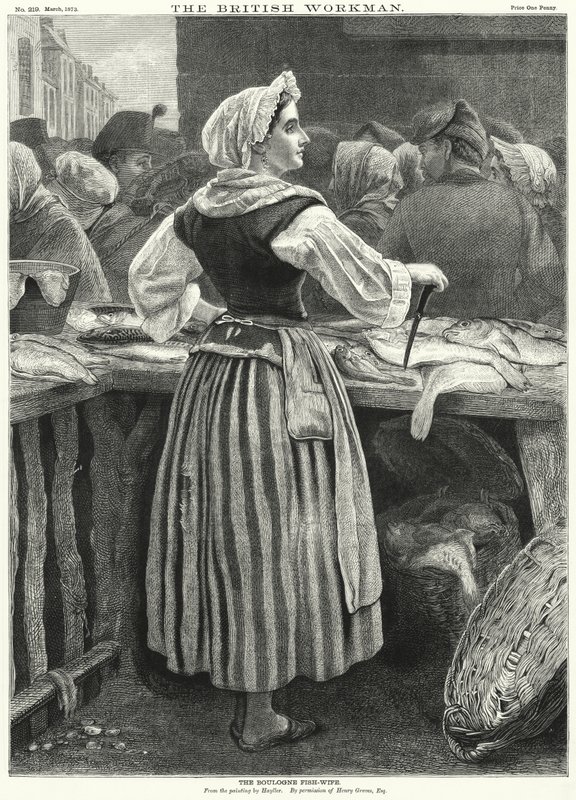 De visvrouw van Boulogne door English School