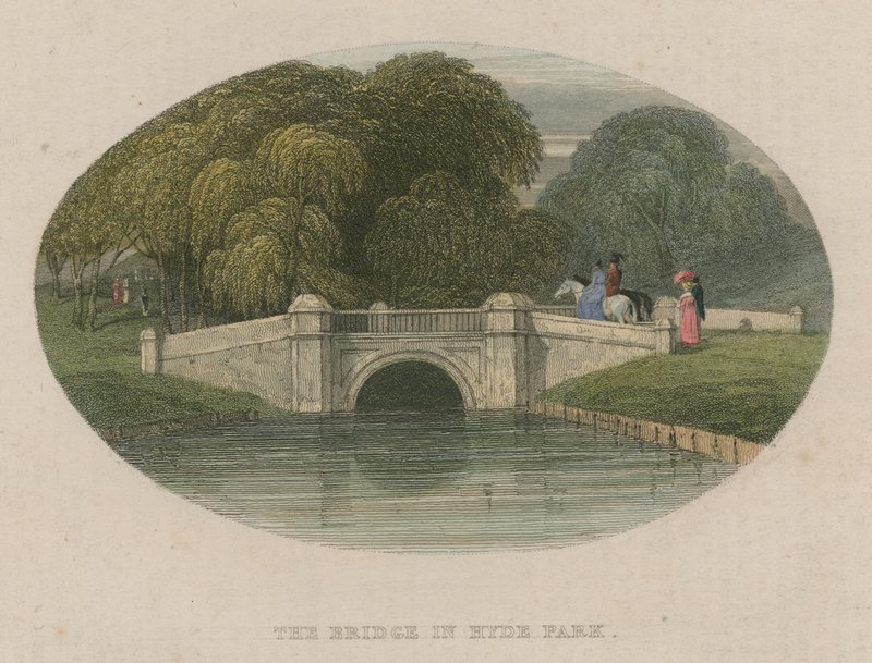De Brug van Hyde Park, Londen door English School