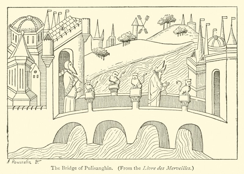 De brug van Pulisanghin (gravure) door English School