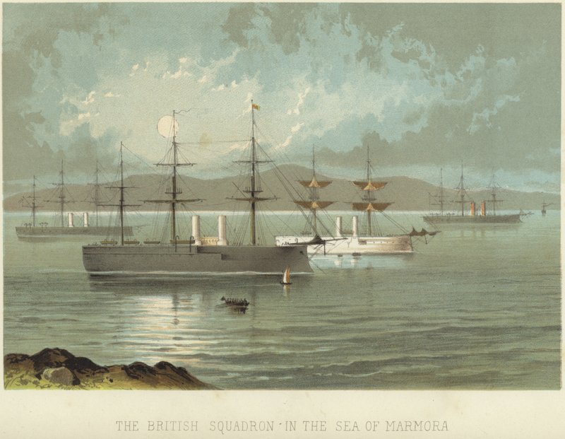 Het Britse squadron in de Zee van Marmara door English School