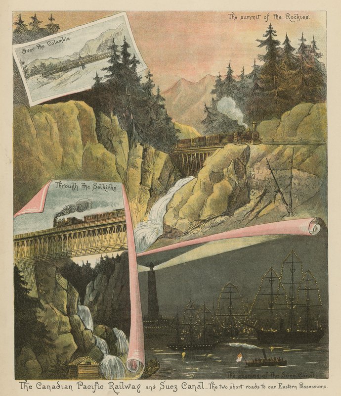 De Canadese Pacific Railway en het Suezkanaal. De Twee Korte Wegen naar onze Oosterse Bezittingen door English School