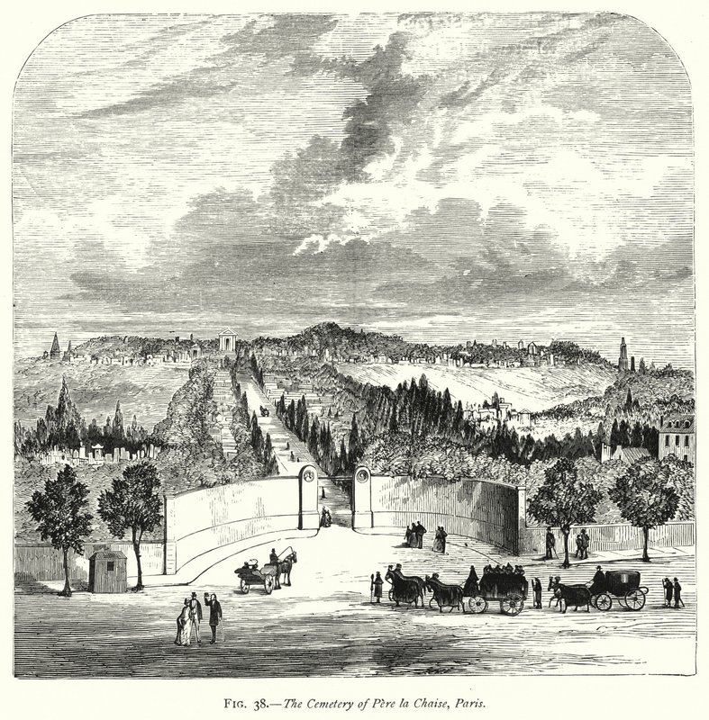 De Begraafplaats van Père Lachaise, Parijs door English School