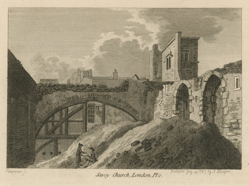 De Kapel van St John The Baptist in de Savoy door English School