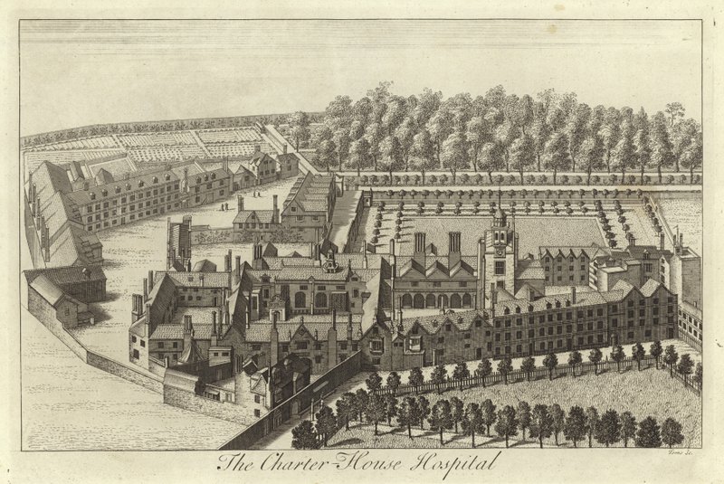 Het Charterhouse Hospital, Londen door English School