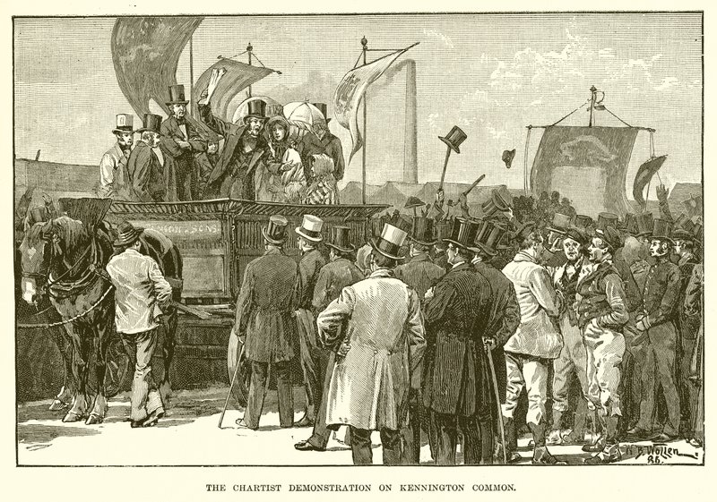 De Chartistische Demonstratie op Kennington Common door English School