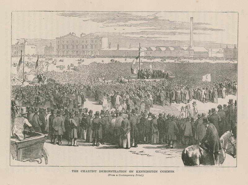De Chartist demonstratie op Kennington Common door English School