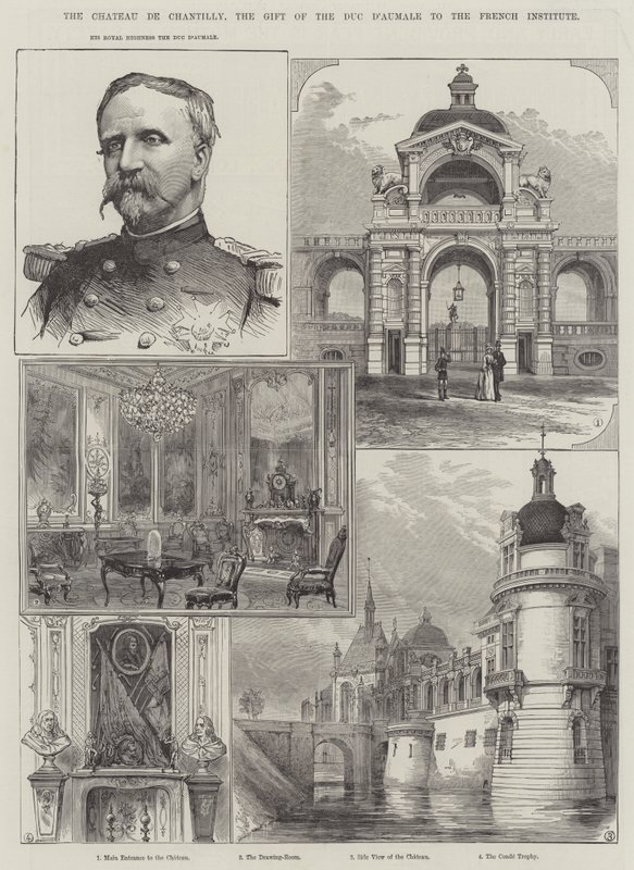 Het Kasteel van Chantilly, het geschenk van de Hertog van Aumale aan het Franse Instituut door English School