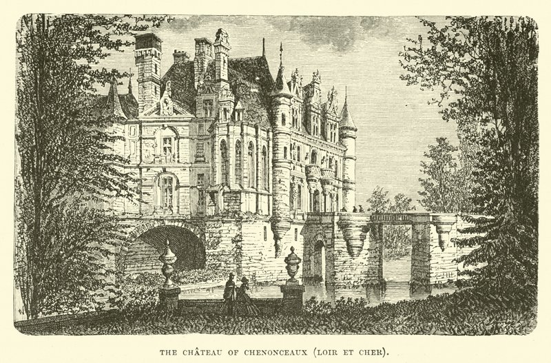 Het kasteel van Chenonceaux, Loir et Cher door English School