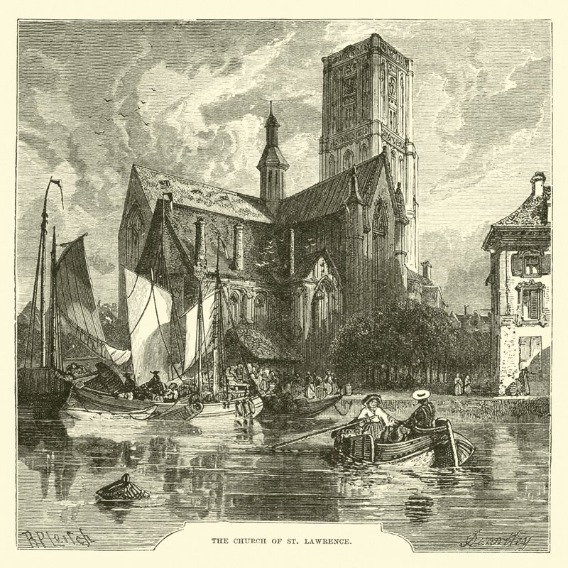 De Kerk van St. Lawrence door English School