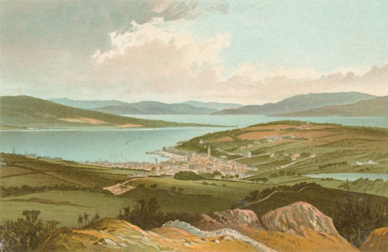 De Clyde en Rothesay Bay vanaf Barone Hill door English School