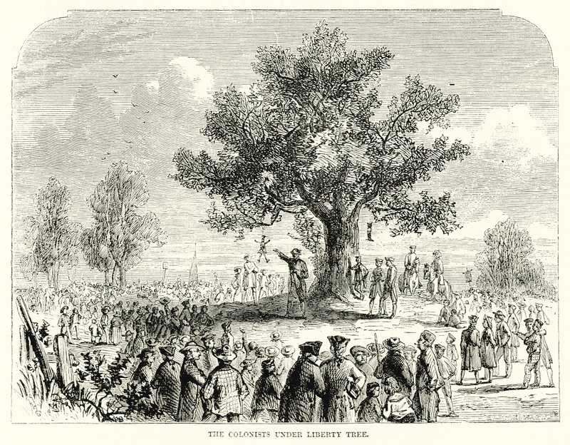De kolonisten onder de Vrijheidsboom door English School