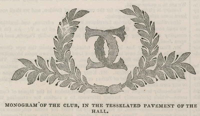 Het Conservative Clubhouse: Monogram van de Club in de mozaïekvloer van de hal door English School