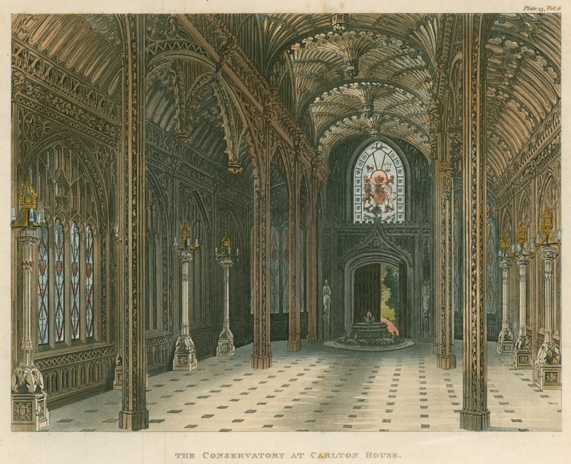 De kas, Carlton House, Londen door English School
