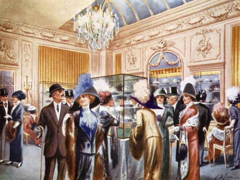 De kroningstentoonstelling, april 1911, bij Cartier
