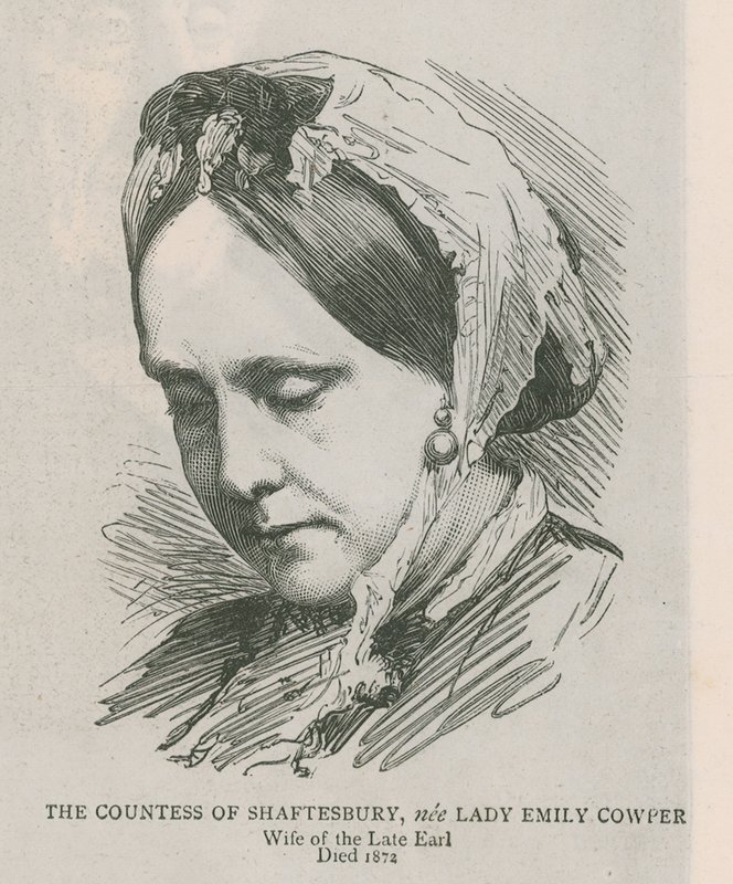 De gravin van Shaftesbury, geboren Lady Emily Cowper door English School