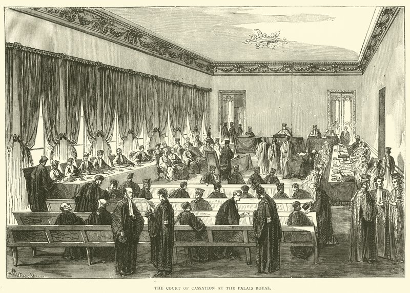 Het Hof van Cassatie in het Palais Royal, mei 1871 door English School