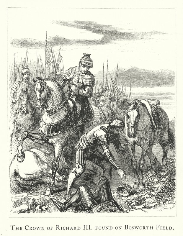 De kroon van Richard III gevonden op Bosworth Field door English School