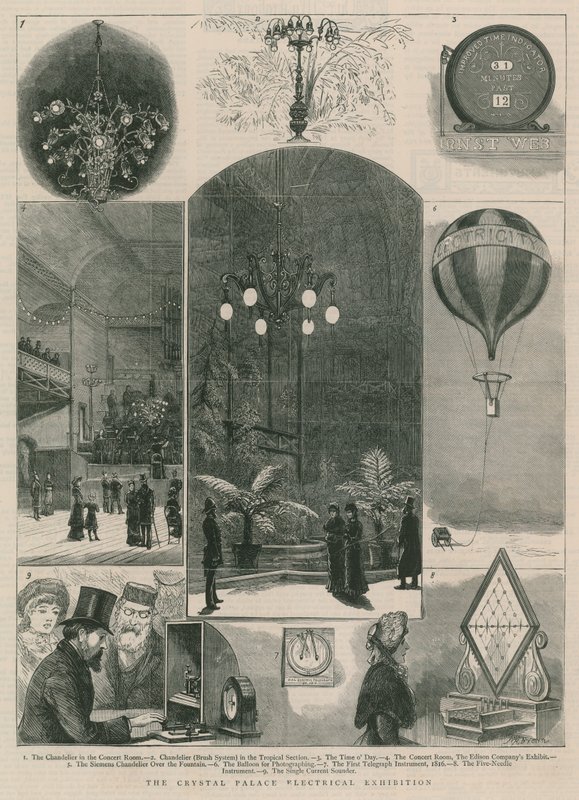 De Crystal Palace Elektrische Tentoonstelling door English School