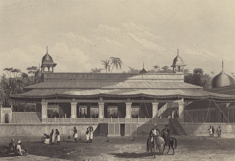 De Dewas Khan, of Audiëntiezaal, Paleis van Delhi door English School