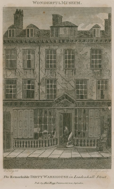 Het vuile pakhuis, woning in Leadenhall Street, Londen, van Nicholas Bentley, ook bekend als Dirty Dick door English School