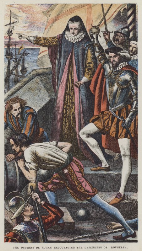 De Hertogin de Rohan die de Verdedigers van Rochelle Aanmoedigt door English School