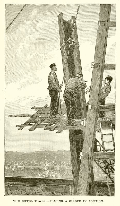 De Eiffeltoren - Een ligger op zijn plaats zetten door English School