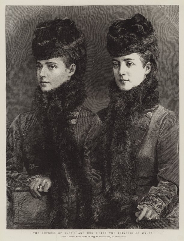De Keizerin van Rusland en haar Zus de Prinses van Wales door English School
