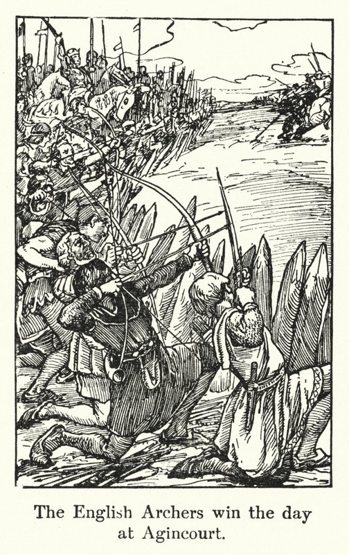 De Engelse Boogschutters Winnen de Dag bij Agincourt door English School