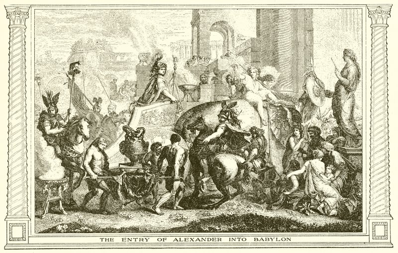 De intocht van Alexander in Babylon door English School
