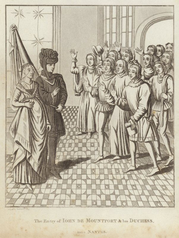 De Intocht van Jan de Montfort en zijn Hertogin in Nantes door English School